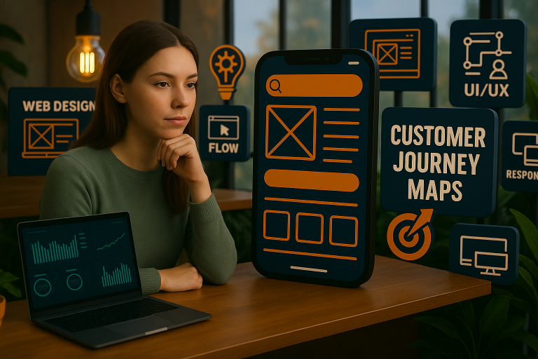 Customer journey map, image by SORA.