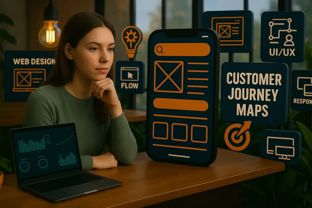 Customer journey map, image by SORA.